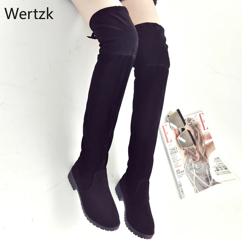 2019 г. Женские сапоги новые осенне зимние выше колена Изящные минималистичные