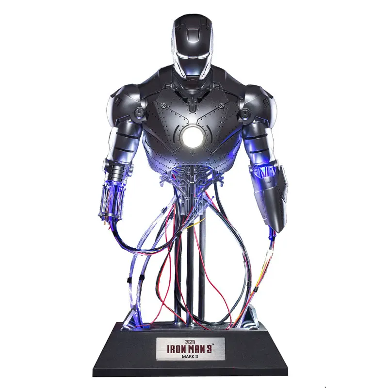 Новинка 1:4 Железный человек mk2 база перезаряжаемая половина длины статуя