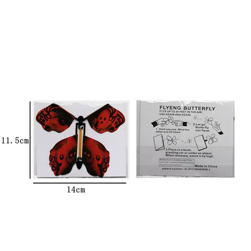 

5pcs Magic Butterfly Flying Card Toy with Empty Hands Solar Butterfly Wedding Magic Props Magic Tricks