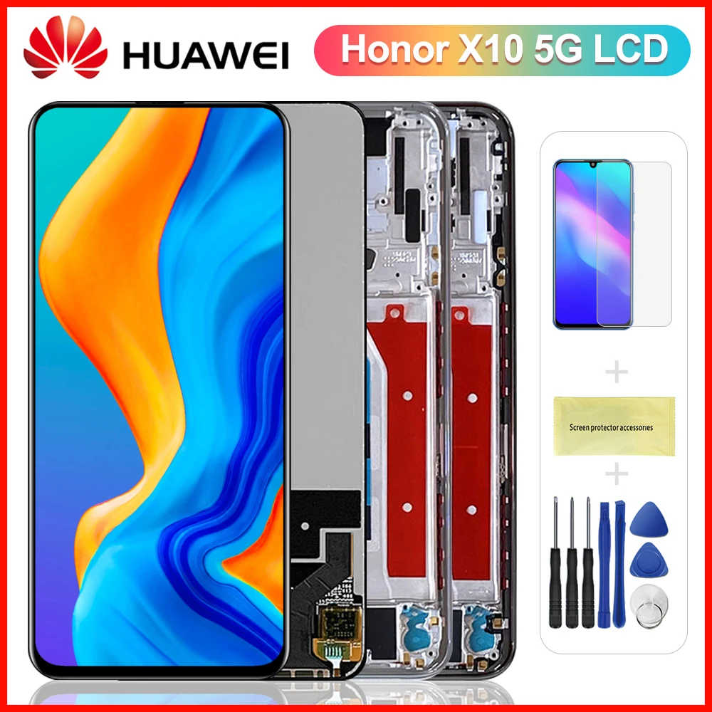 

6,63 ''Оригинальный ЖК-дисплей для Huawei Honor X10, сенсорный экран, дигитайзер в сборе, замена для Honor X10, планшетов, ЖК-дисплей