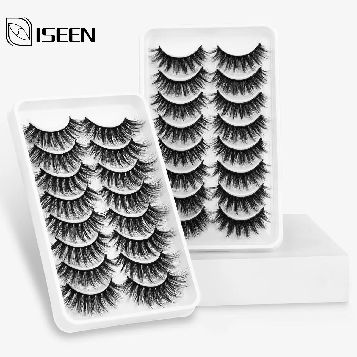 ISEEN 5/8 пар Накладные ресницы из искусственной норки натуральные Длинные Нежные