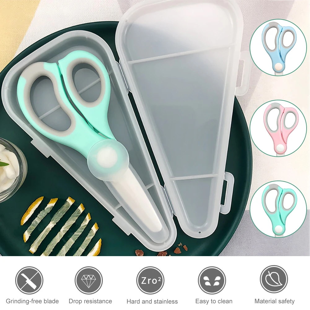 

Professional Baby Food Feeding Scissors, Non-slip Scissors for Cutting Child Food, Baby Feeding Care Accessories