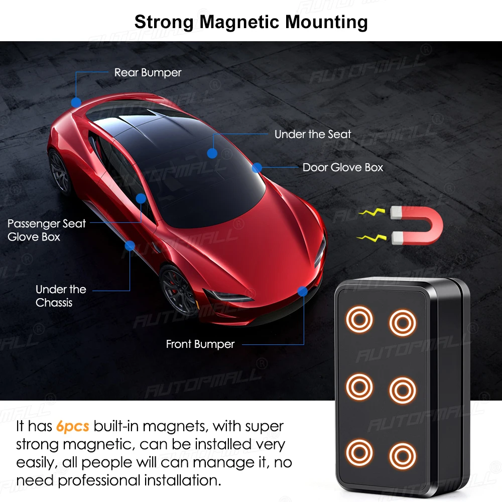 Автомобильный GPS-трекер G11 водонепроницаемый локатор с функцией SOS-звонков