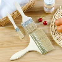 1pcs wooden handle bbq brush soft bristled oil brush cake brush kitchen baking tools home seasoning brush kitchen accessories