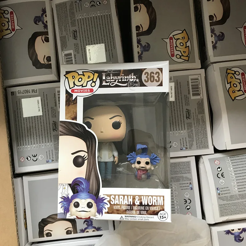 Funko pop официальные фильмы: лабиринт-Сары и червь Виниловая фигурка Коллекционная модель игрушки с оригинальной коробкой