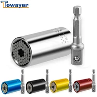 towayer universal torque wrench spanner grip multi function universal ratchet socket 7 19mm power drill adapter hand tools