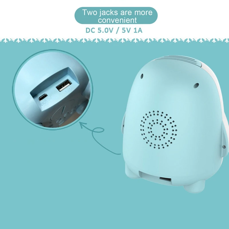 

Kids Alarm Clock Digital Wake Up Clock with Colors Change Night Light Indoor Temperature Nap Timer Baby Children's Sleep