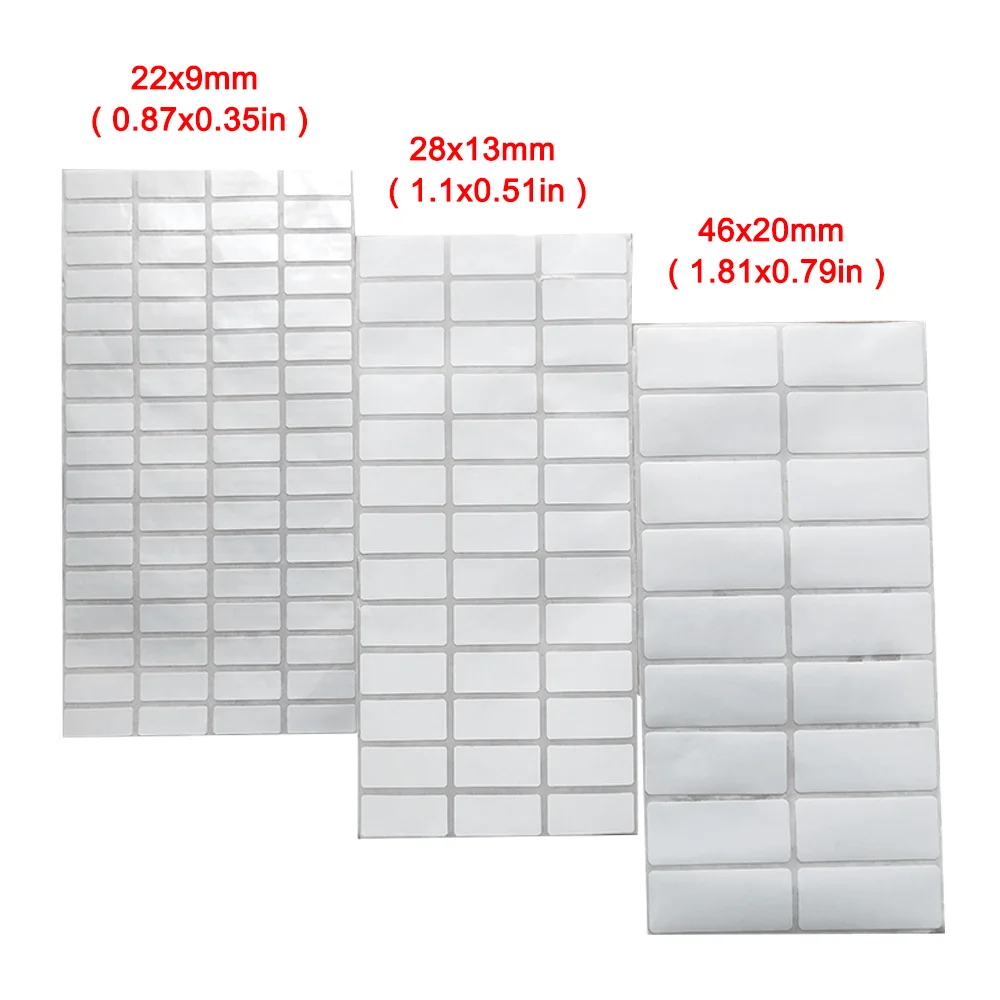 

Waterproof Blank Name Sticker Custom Personalized White Label DIY Writable Memo Pad Stationery Supplies Tag Personal Item Tags