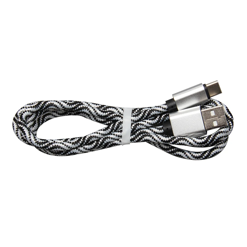 

1M Nylon Braided Micro USB Type C Cable for iPhone 6S 7 X Xiaomi Samsung Huawei LG HTC Charging Cables USB-C 100pcs