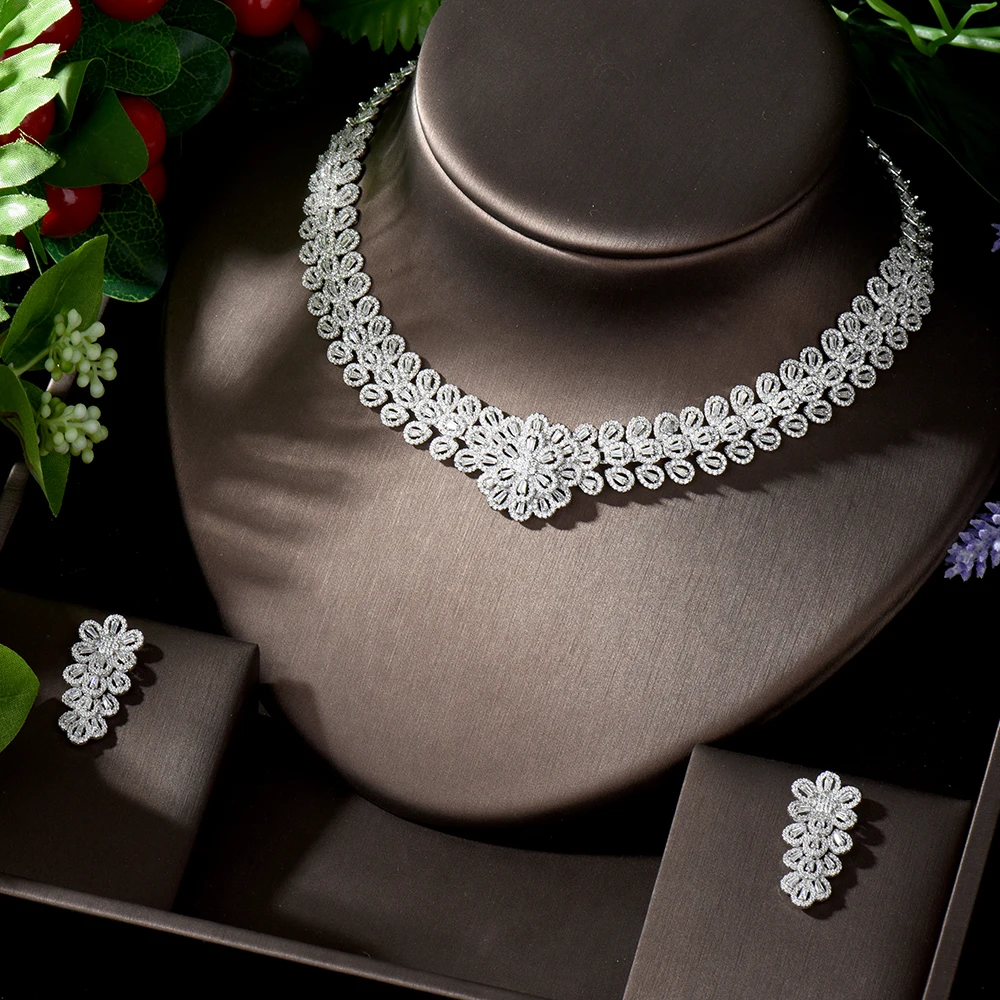 Hiневесты Уникальный дизайн Роскошные AAA кубический циркон форма листа Свадебные