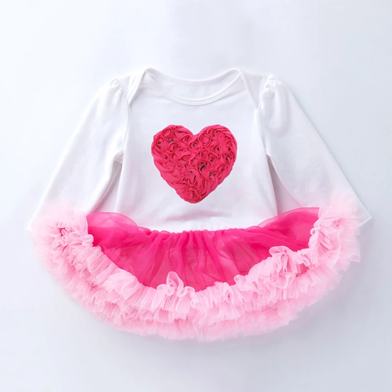 Хлопковое боди для девочек осенне-весеннее платье-пачка вечерние комбинезоны