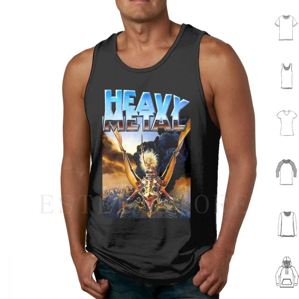 

Heavy Metal Tank Tops Vest Sleeveless Heavy Metal Sci Fi Fantasy Adult Futuristic Animation Movie B Movie 1980S 80S