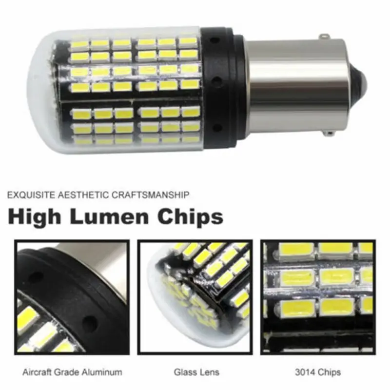 

Hot Car LED 2PCS T20 7440 W21W 144smd W21W 7440 Waterproof Car LED Car signal light Front Light Bulb Turn Signal Light