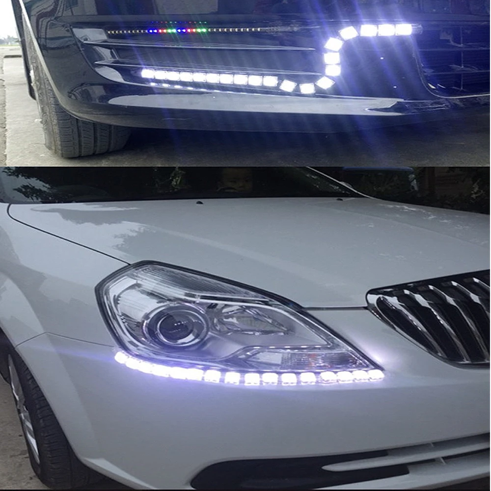 1X Гибкий COB DRL 6 9 10 12 16 20 светодиодный s дневные ходовые авто противотуманные