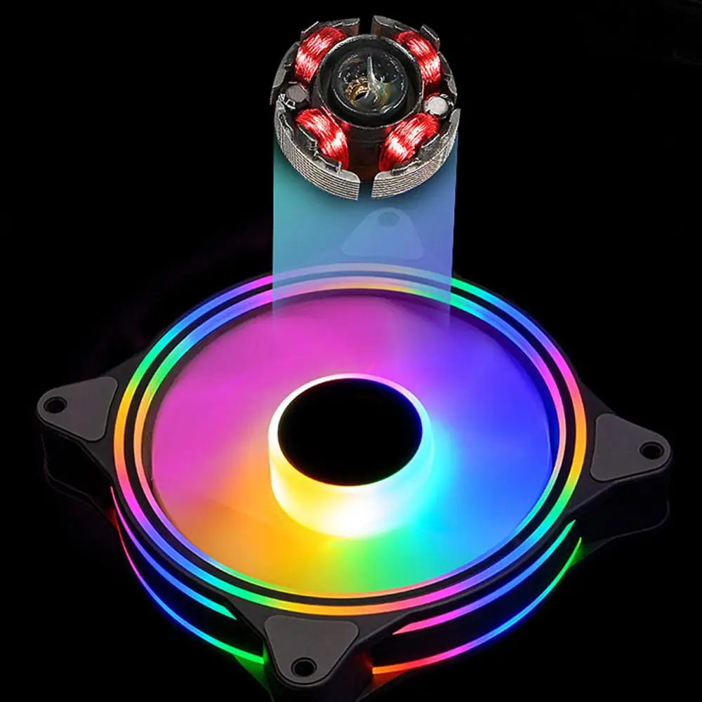 120 мм светодиодный чехол один вентилятор охлаждения разноцветные диафрагмы для