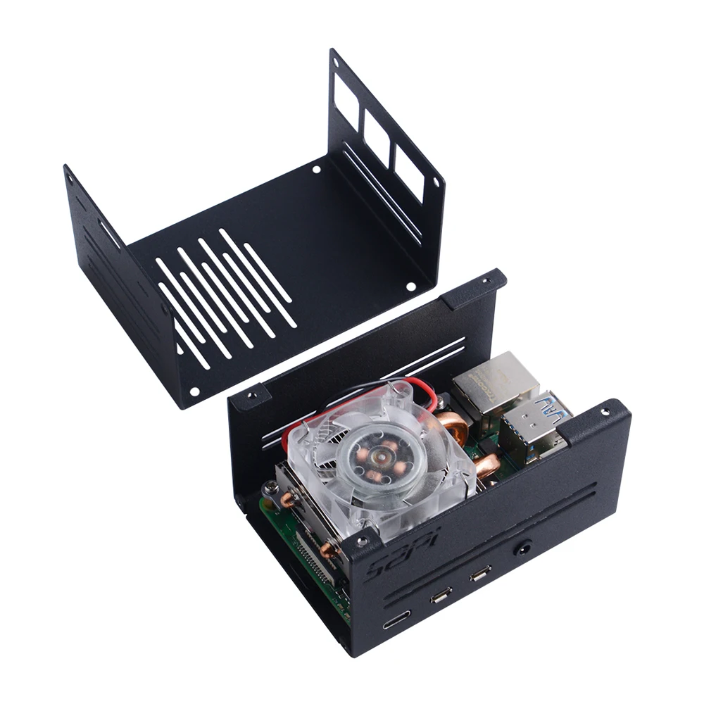 Металлический корпус охлаждающего вентилятора для Raspberry Pi 4B R262 52pi | Компьютеры и