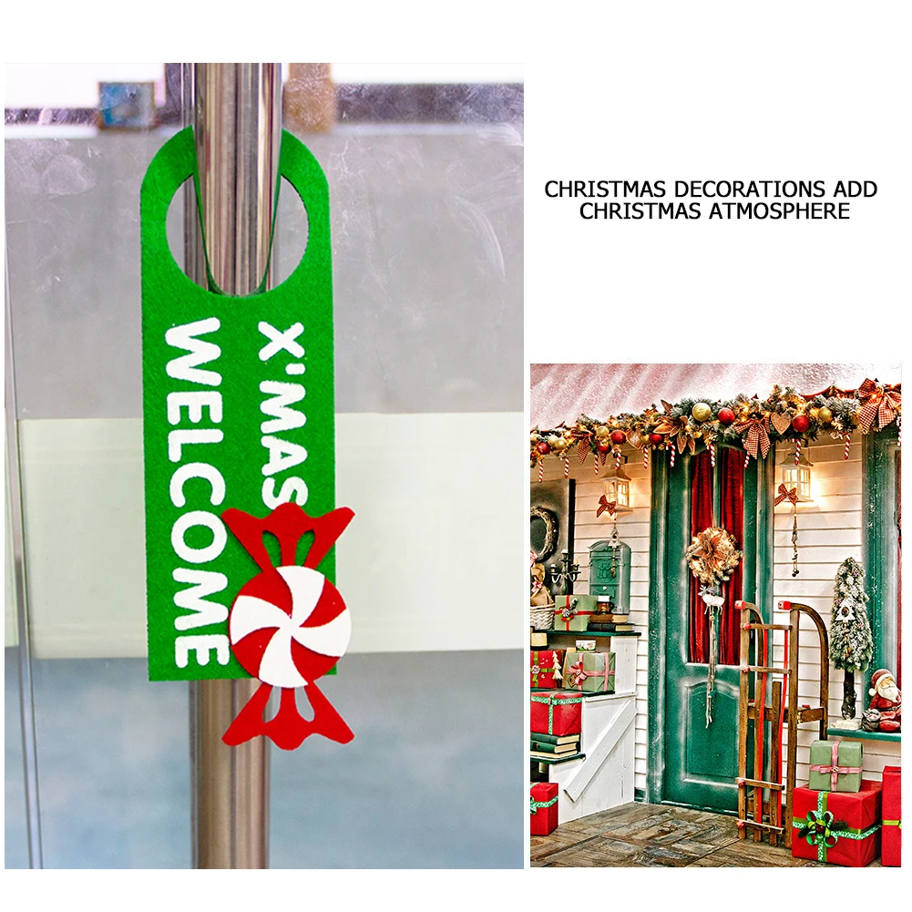 

Xmas Welcome Door Hanging Plate Christmas Christmas Tree Pendant Shop Window Hanging Ornament Christmas Doorplate Party Decor