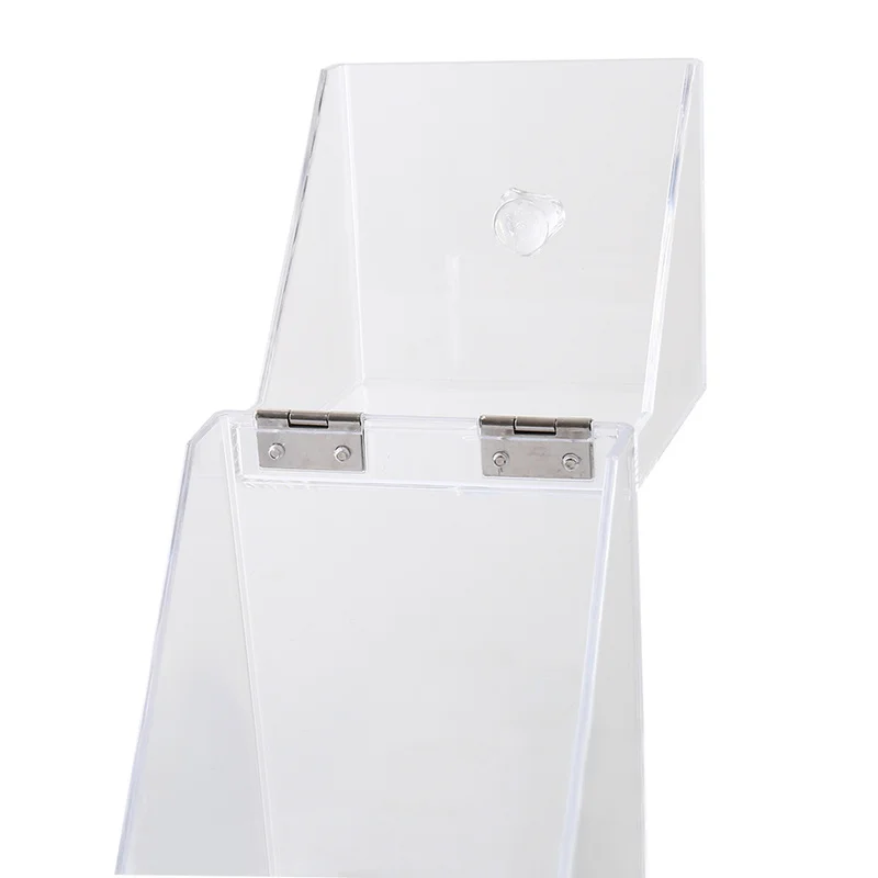 Акриловый ящик для хранения кистей макияжа прозрачный с крышкой пластиковый