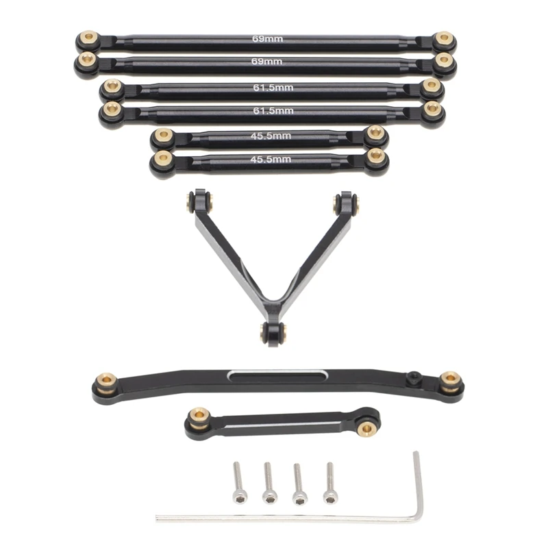 

Metal Front Steering Linkage Tie Rods Suspension Links Set for Axial SCX24 90081 RC Crawler Car Upgrade Parts
