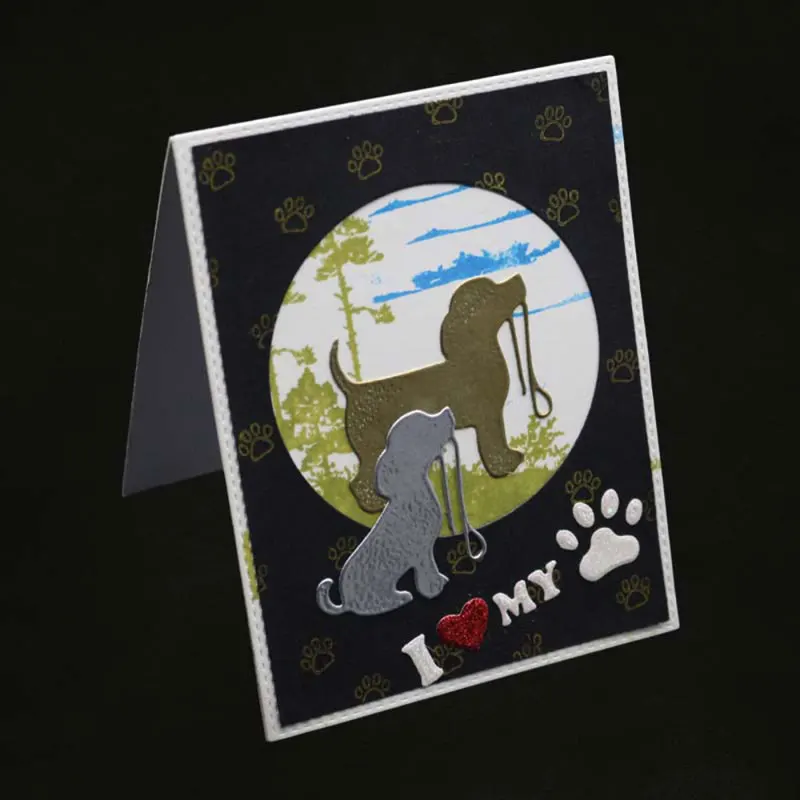 Форма для высечки животных в рамке с собакой металлические штампы вырезания