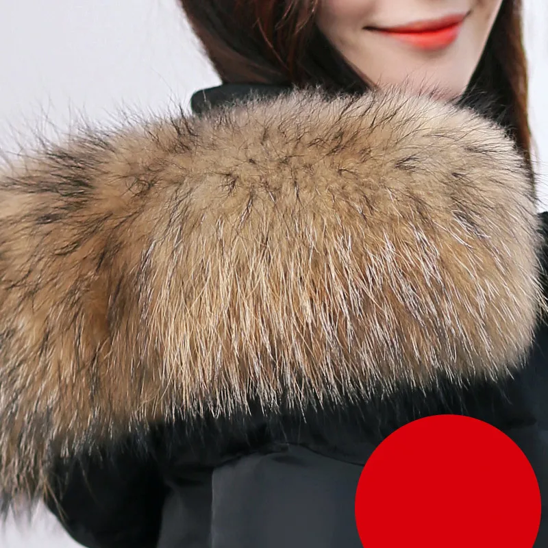 Duck Down Jackets Winter Coat Women Real Raccoon Fur Collar Long Coats Korean Parkas Mujer 2020 Chaqueta Mujer MY1487