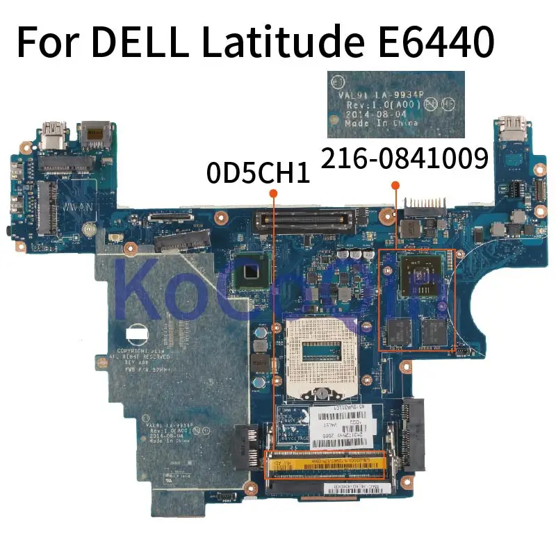 Для DELL Latitude E6440 материнская плата для ноутбука CN-0D5CH1 0D5CH1 VAL91 LA-9934P SR17C 216-0841009