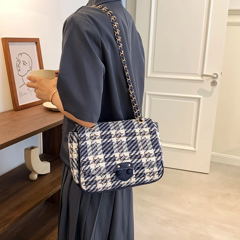 

High Quality Women Small Canvas Handbags Chain Crossbody Bags Designer Ladies Shoulder Bag Fashion Female Travel Messenger Bags
