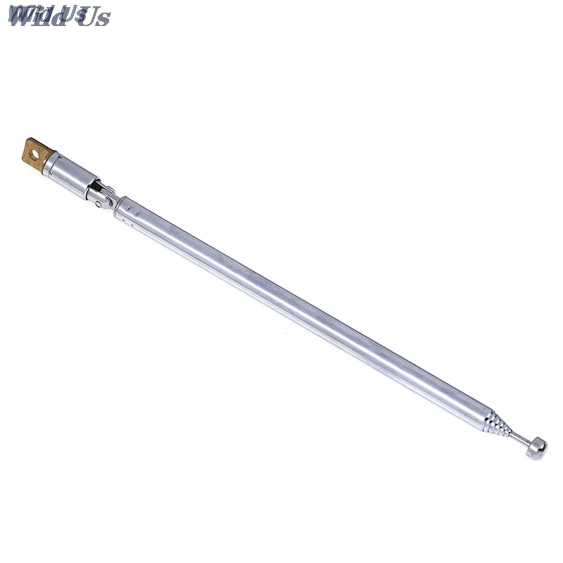 7-секционная телескопическая антенна для радио ТВ серебристая увеличенная общая