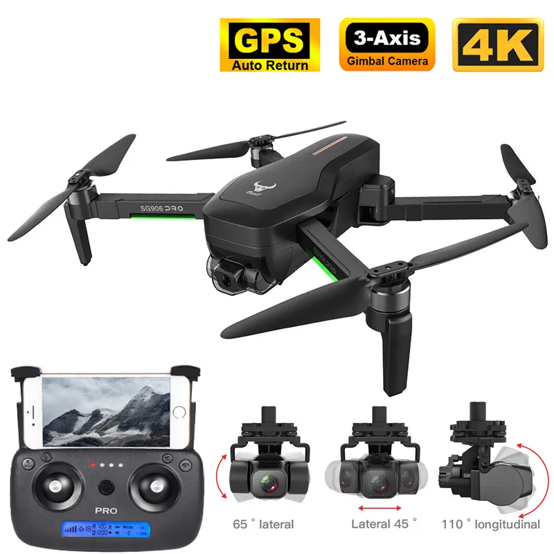 Новый GPS Дрон со встроенным Wi Fi FPV 4K 3 осевой карданный подвес двойная камера 16 МП