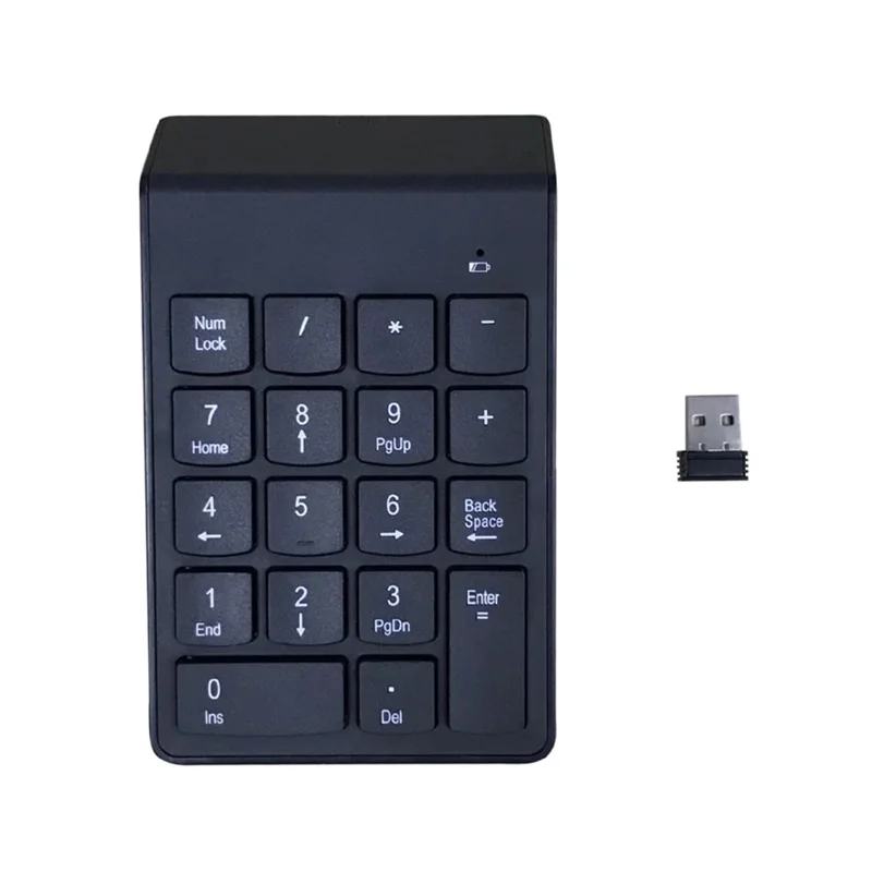 

2.4G Wireless Mini Digital Keyboard 18 Keys Number Numeric Keypad Financial Bank keypad Mouse set With Built-In USB Receiver