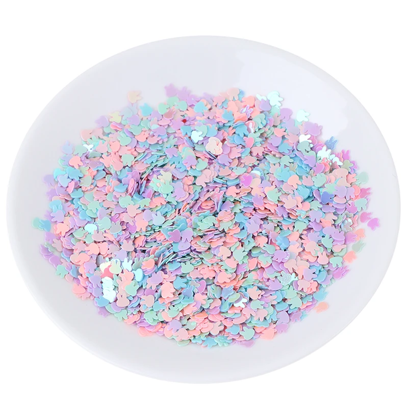 

1 bag Ultrathin 4mm Rabbit Shape Glitter Sequins for Craft PET Sequins for Nails Arts Manicure/wedding Christmas Decor Confetti
