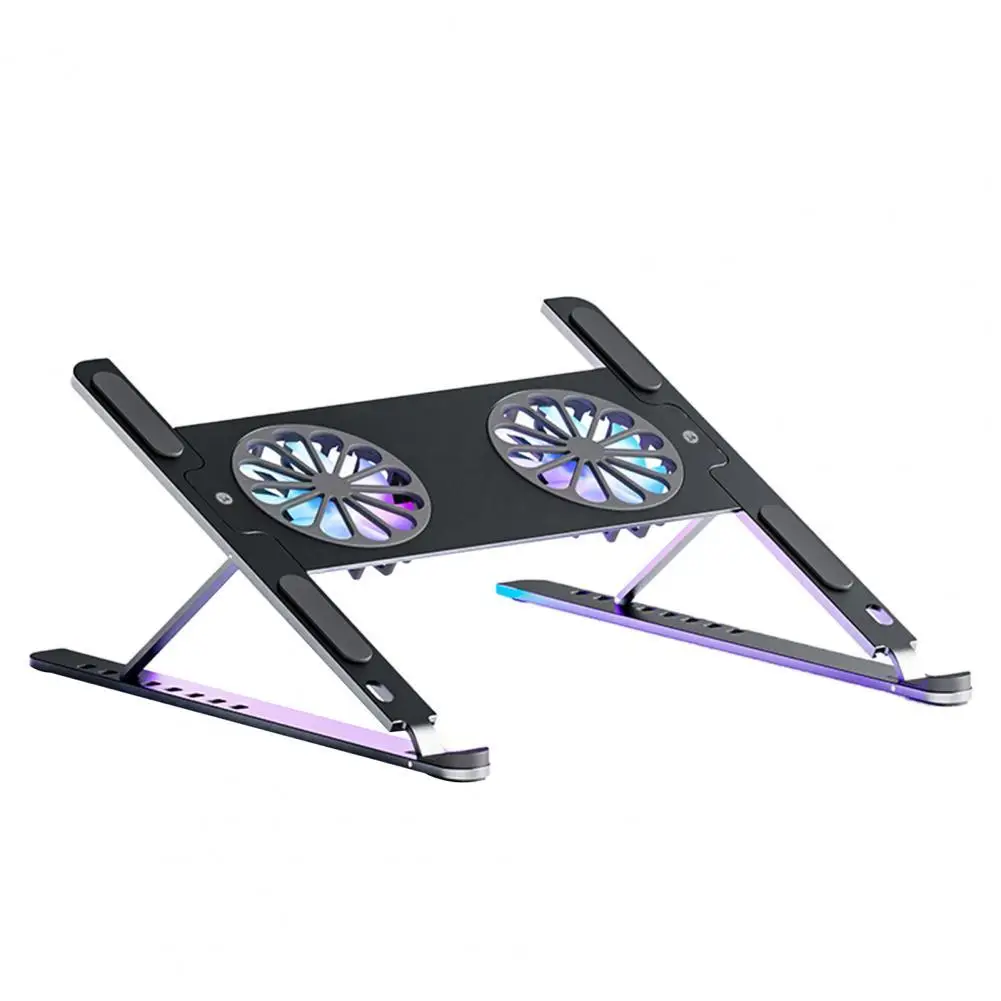 

Laptop Holder with Cooling Fan Strong Bearing Capacity Foldable Laptop Standing Rack for Office