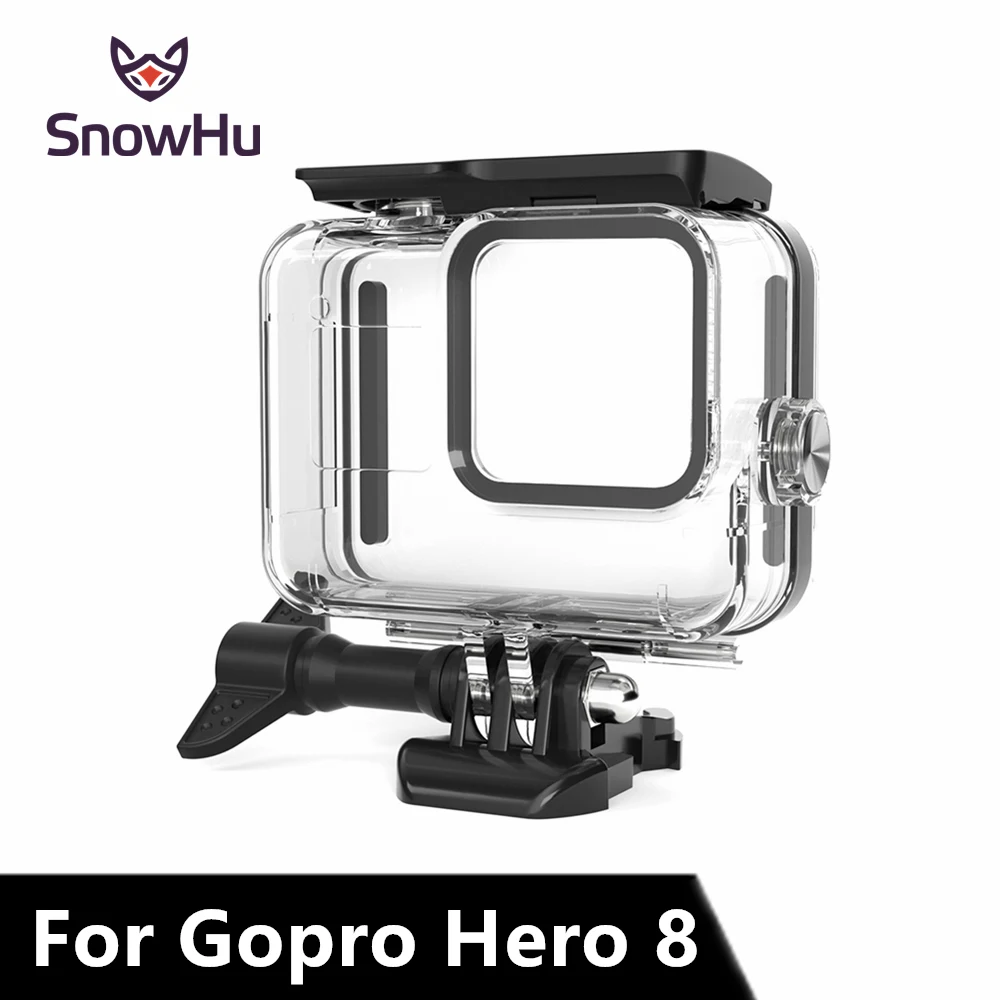Подводный водонепроницаемый чехол SnowHu 60 м для GoPro Hero 8 защитный черный корпус