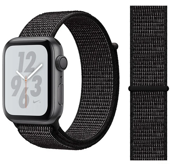 25 black reflective Ремешок для apple watch 5 44 мм 40 мм 42 мм 38 мм iwatch Series 3 2 1 нейлоновый спортивный ремешок для часов Браслет apple watch 5 4 band - Цвет ремешка: 25 black reflective