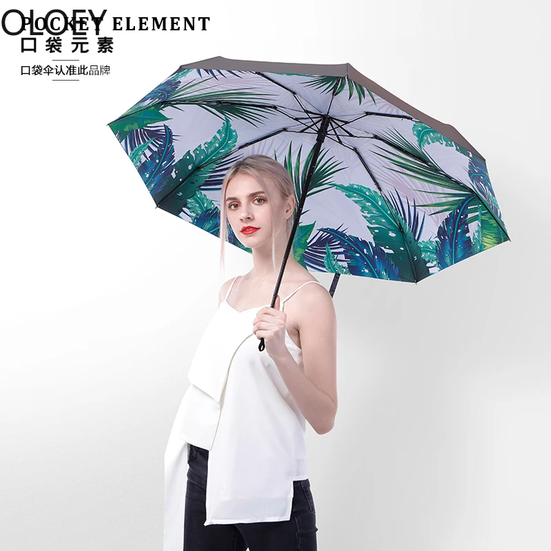 

Parasol Umbrella Rain Women Men Pocket Sun Umbrellas UV Clear Five Folding Umbrella Mini Kids Umbrella Travel St. Patrick's Day