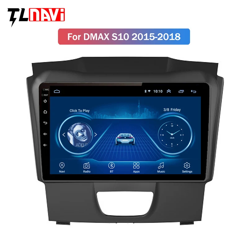 Автомобильный радиоприемник для Isuzu D-MAX DMAX- S10 Android 8,1 HD 9 дюймов сенсорный экран gps навигации мультимедийный плеер