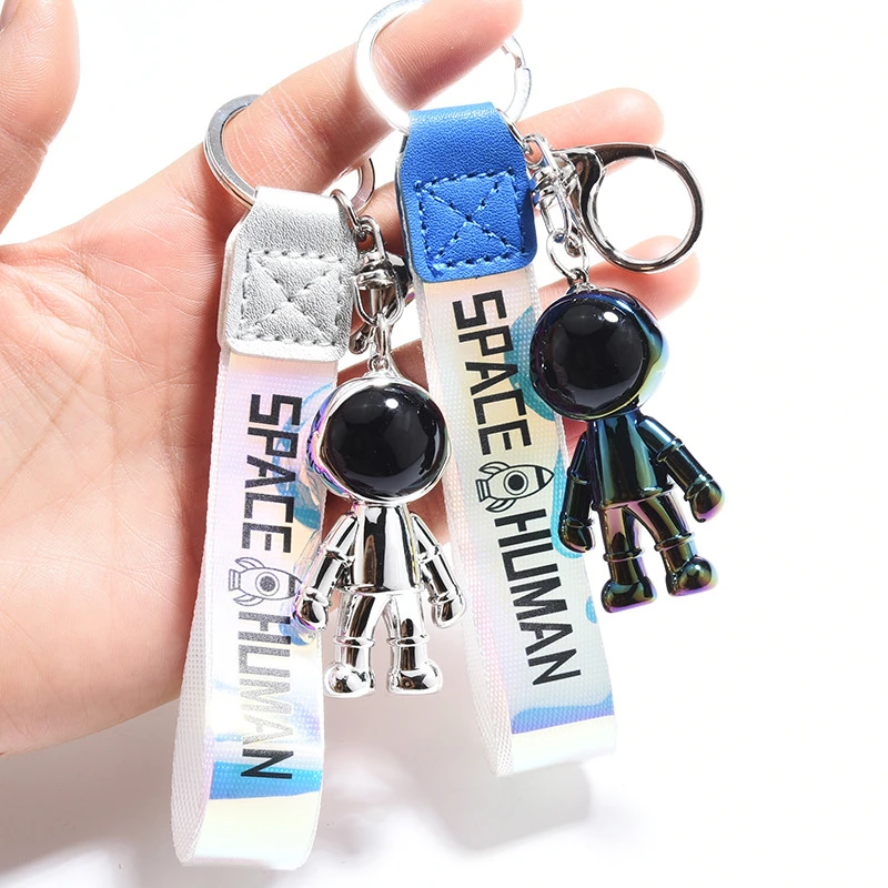 

New Fashion Handmade 3D Astronaut Space Robot Spaceman Keychain Keyring Alloy Gift For Man Friend