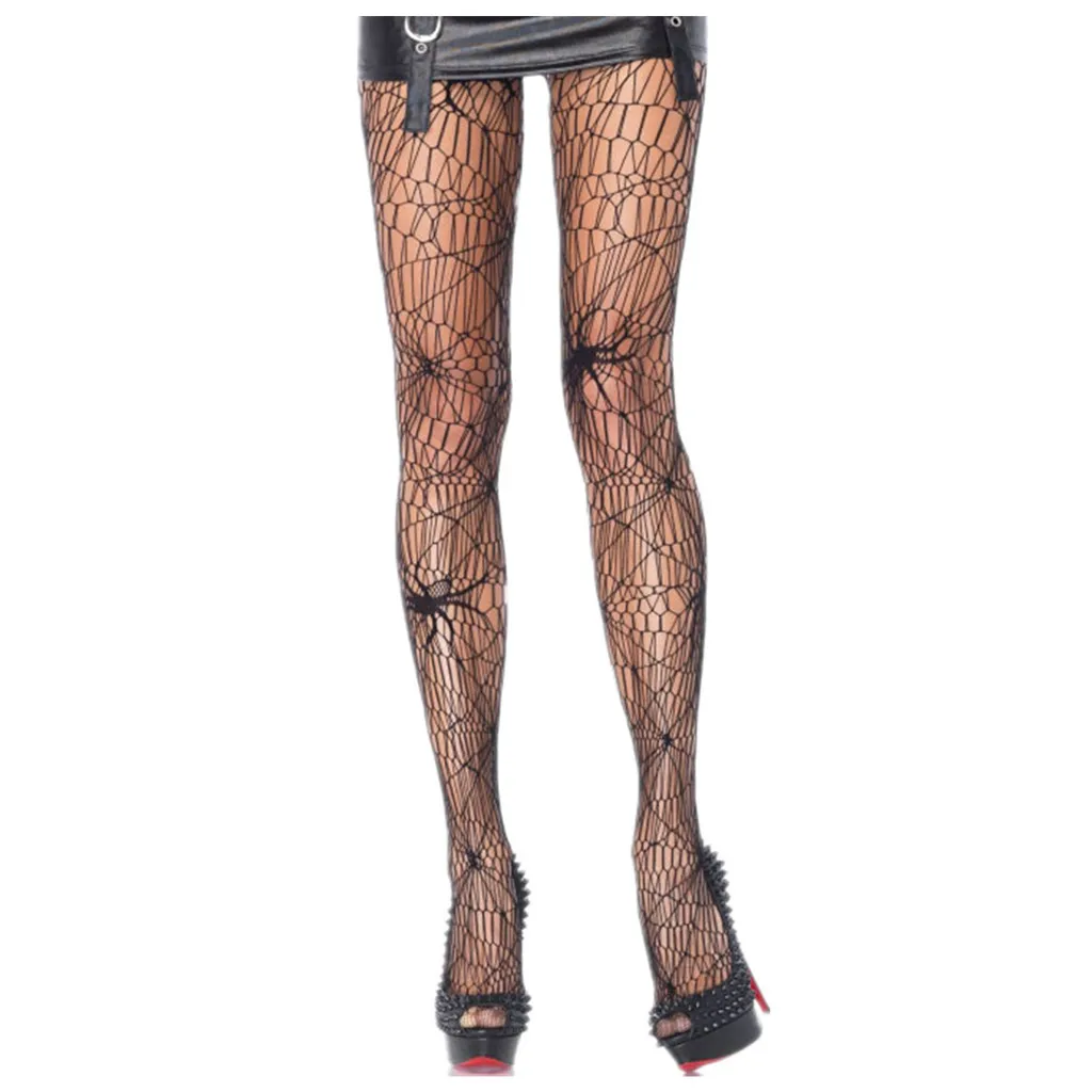 Подарок на Хэллоуин Паутинные колготки из сетки чулки для женщин взрослый костюм