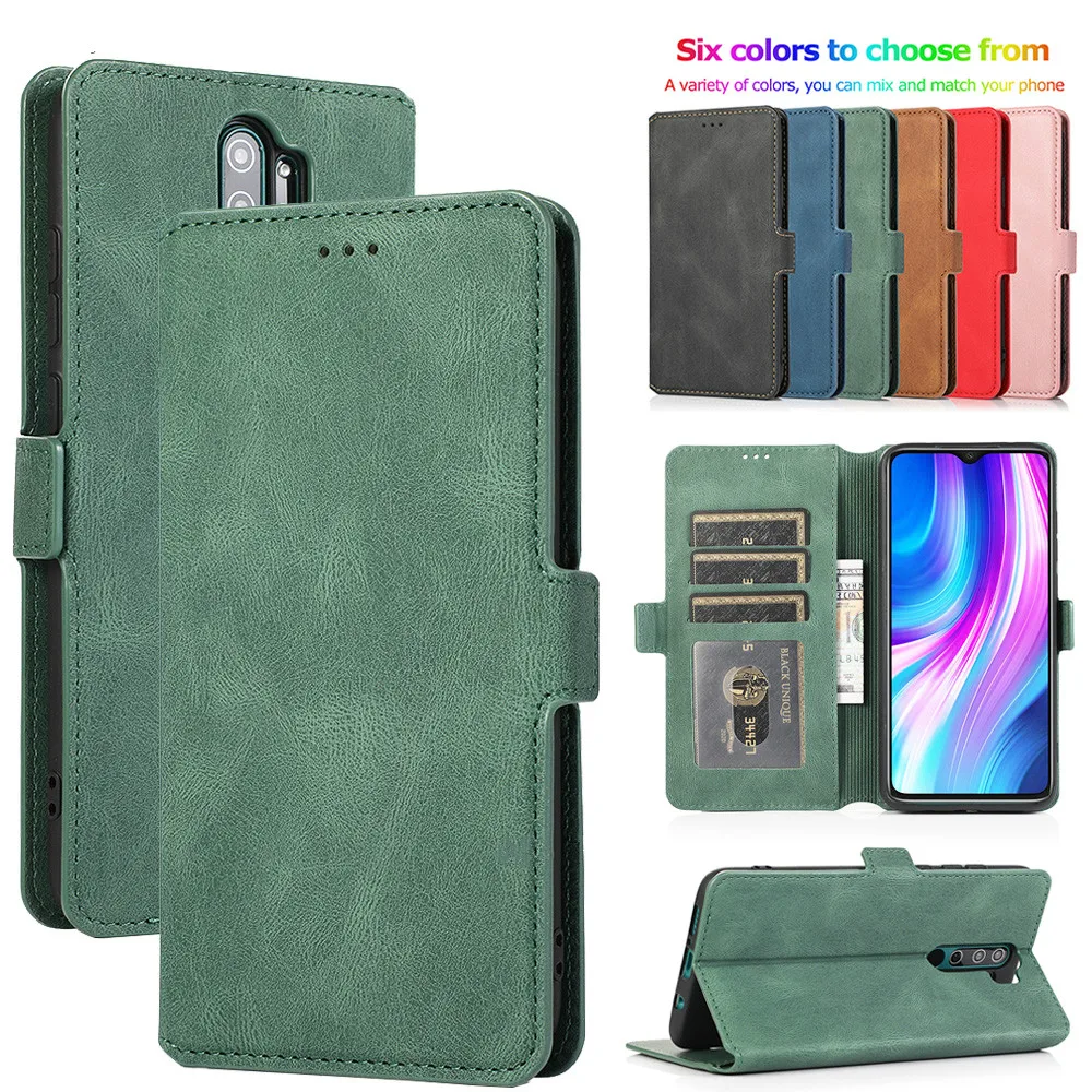 Кожаный чехол книжка для телефона Xiaomi Mi 9 10 CC9 Redmi K20 K30 Note 9S 10X 8 8A 8T 7 7A 4 4X 5 6 6A Pro Max