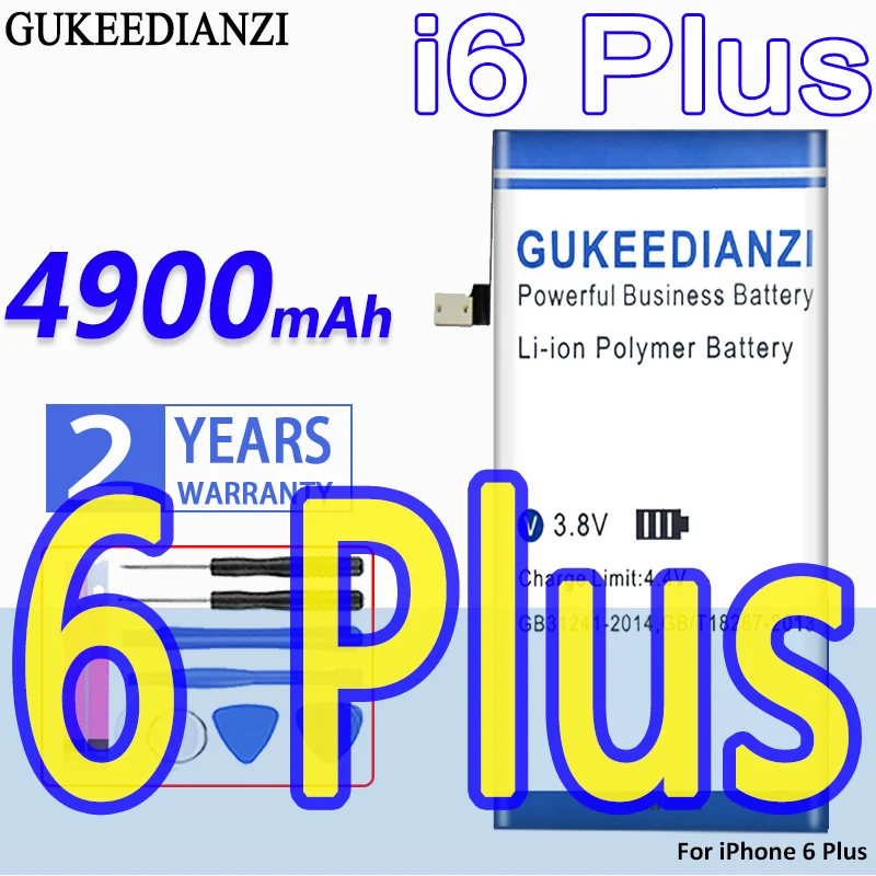 

Аккумулятор GUKEEDIANZI высокой емкости i6 Plus 4900 мАч для Apple iPhone 6 Plus 6 Plus iPhone6 Plus iPhone6Plus