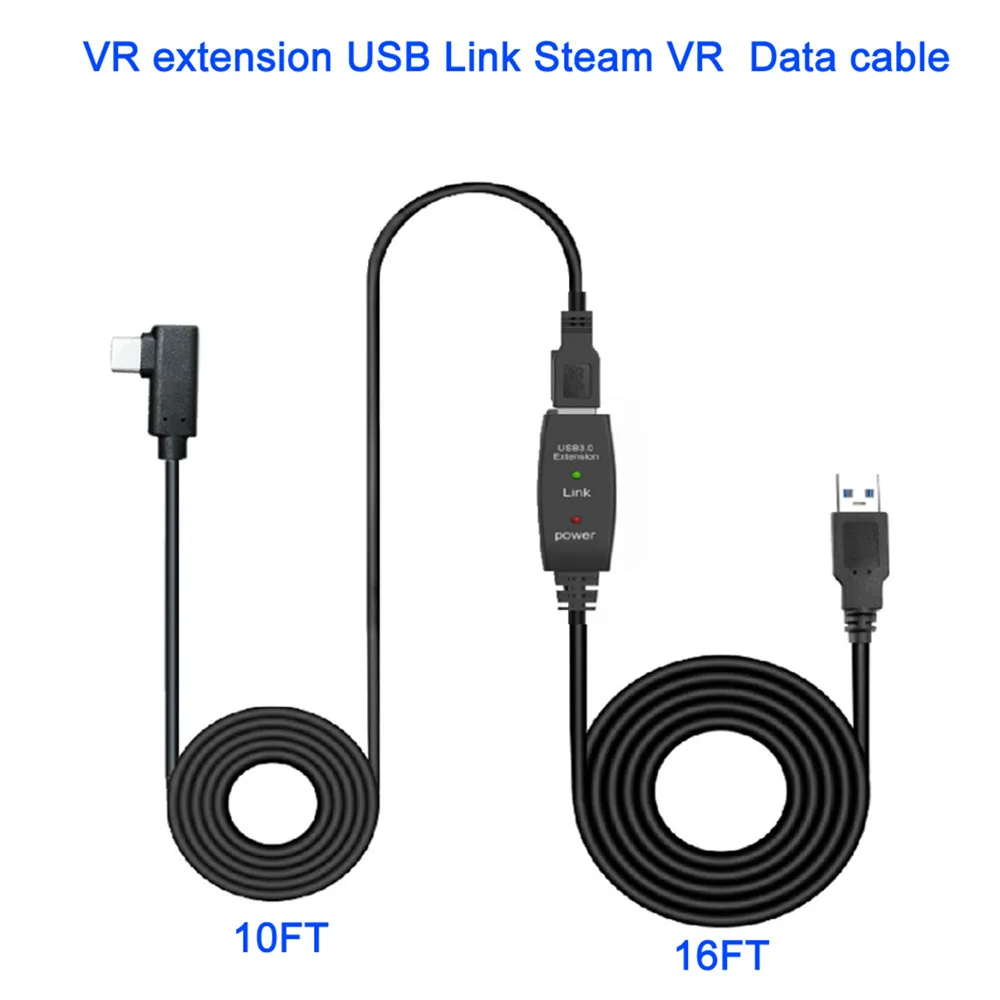 

8M/ 26FT VR Extension Cable USB3.0 Stable Data Line Type A to C USB Headset Cable for Oculus Quest Link Steam VR Accessories