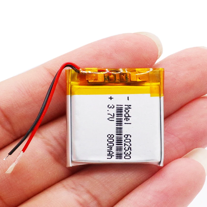 Перезаряжаемый литий-полимерный аккумулятор 3 7 в 800 мА/ч литий-ионный 602530 для MP3 MP4