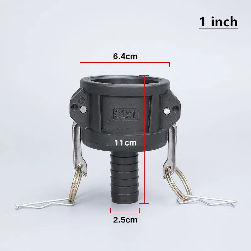 Утолщенный быстроразъемный пластиковый замок для 1 дюймового 2-дюймового шланга