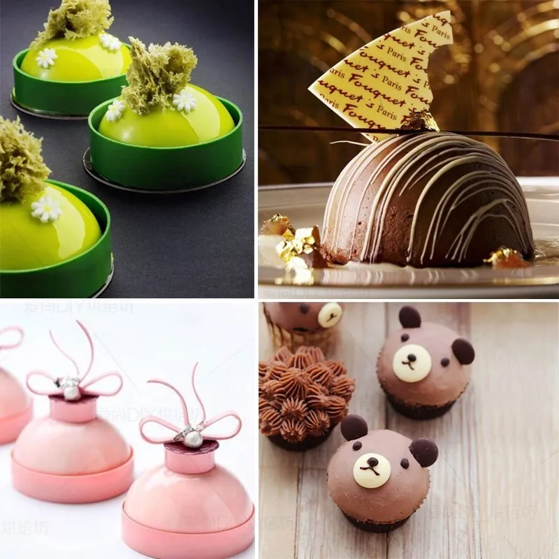 1 шт для кекса мусса пресс форма дома подарок на Рождество 32 половина мяч