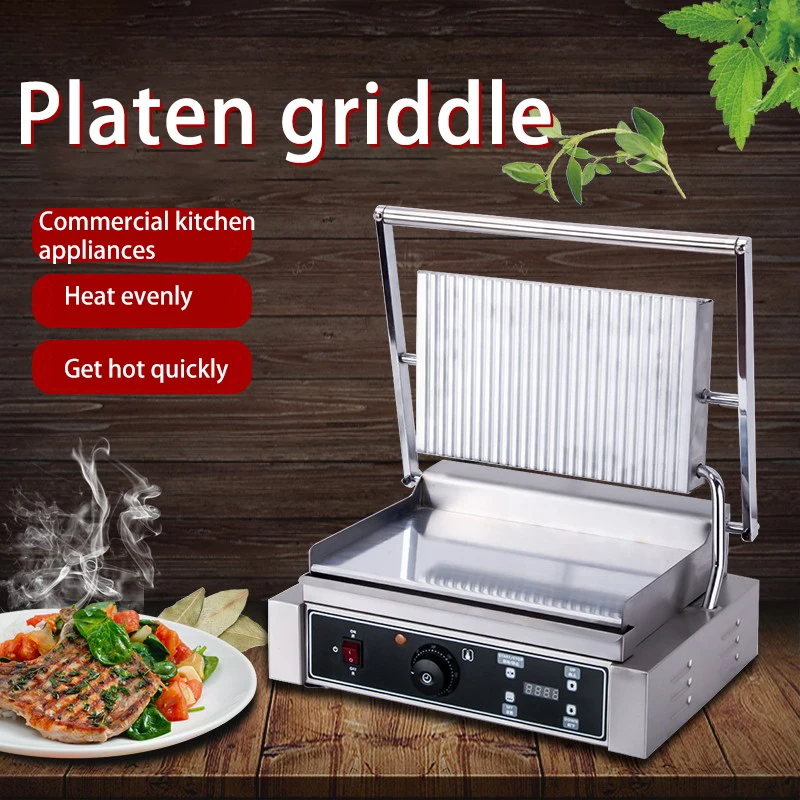 

Griddle Almighty Electric Heating Griddle Electric Griddle Sandwich Barbecue Grilled Seafood Steak Pressing Machine FY-815G