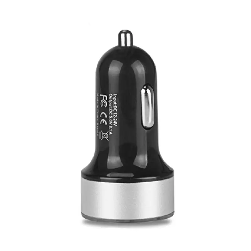 silver USB QC 3,0 адаптер Автомобильное зарядное устройство двойной Usb цифровой дисплей автомобильное зарядное устройство мобильный телефон Быстрая зарядка зарядное устройство зажигалка светодиодный вольтметр - Название цвета: silver