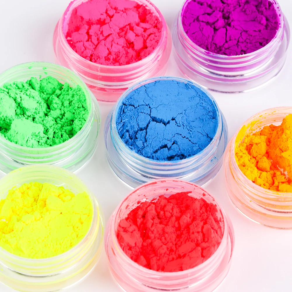 1 Набор 7 цветов неоновые тени для век пигменты матовые минеральные Spangle пудра