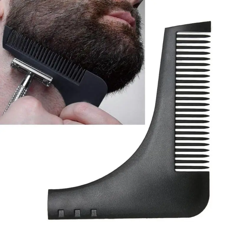 

1pc Black Beard Shaving Styling Template Beard Shaping Comb Trimming Tool Beard Styling Template