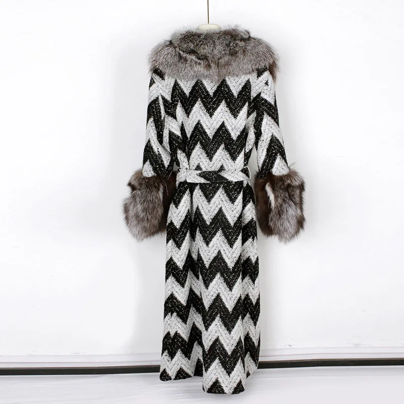 2021 Winter New Fur Coat Fox Festival Furry Placket, Rex Rabbit Liner, Overcoming Female Long Style