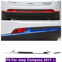 tailgate lights lamps eyelid eyebrow rear bumper plate decoration strip cover trim for jeep compass 2017 2021 protection kit